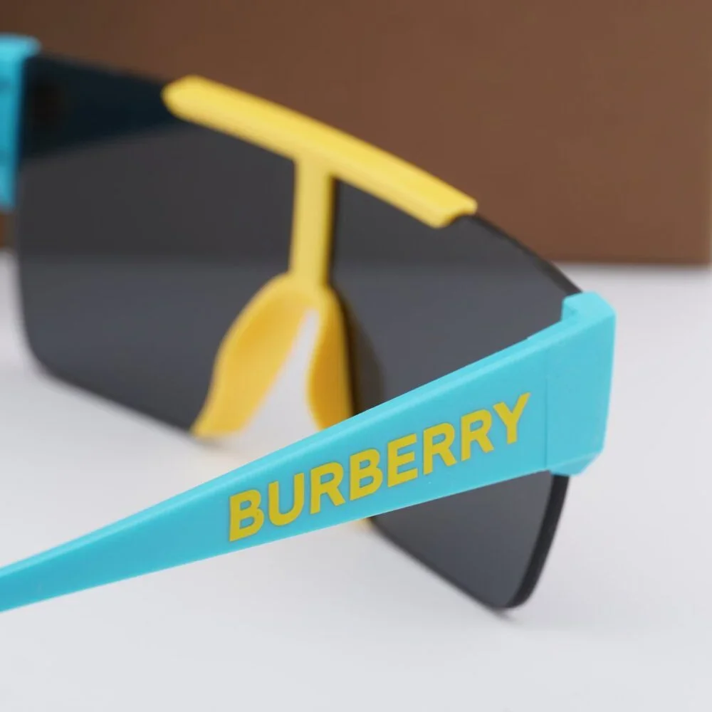 Burberry Kids JB4387 405087 Shield Sunglasses - Yellow Light Blue/Dark Grey